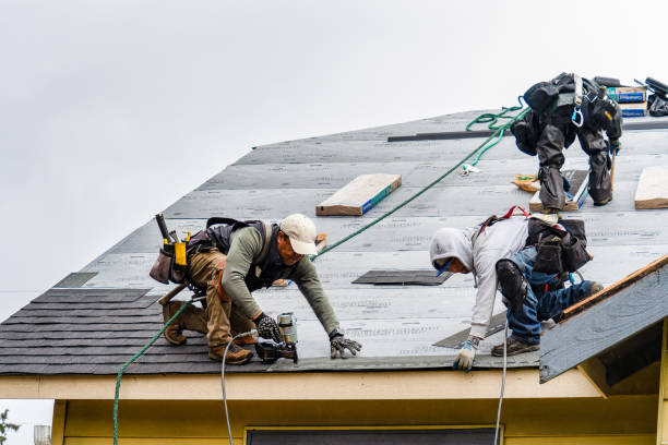 Professional Gutter Installation technician working in Jackson, NH